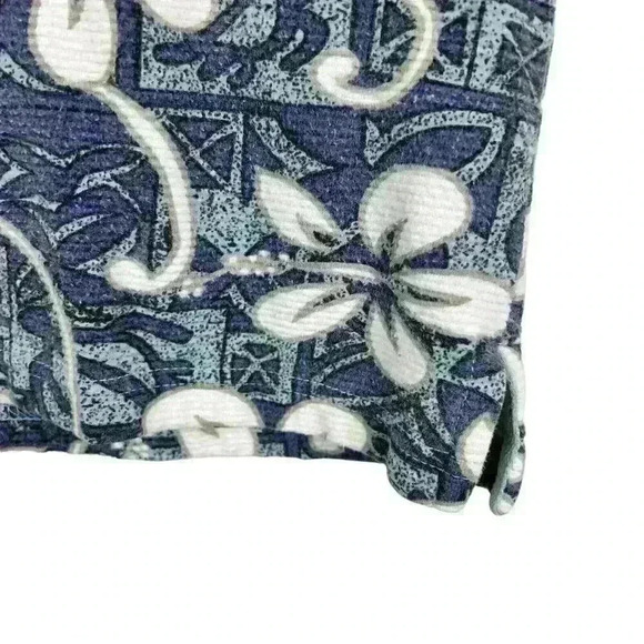 OP Sport Polo Shirt Mens Large Blue Hawaiian Floral Turtle Size XXL - Picture 2 of 11